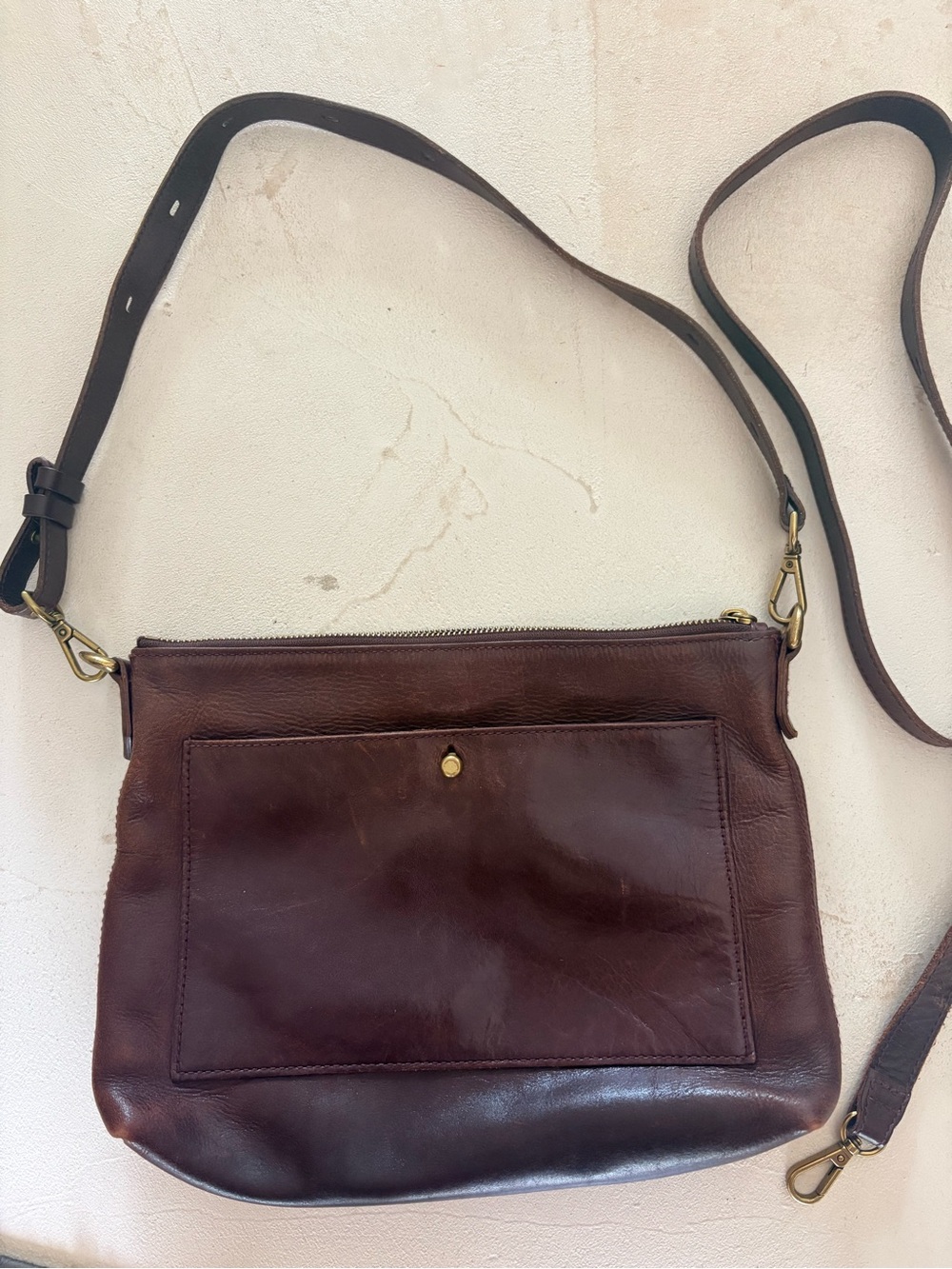 Madewell Dark Brown Leather Shoulder Bag